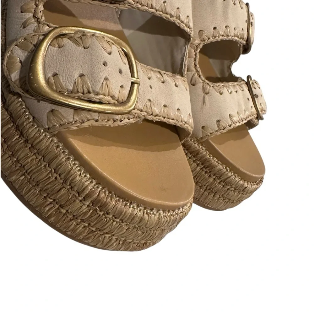 Dolce Vita Wanika Sandals Sand Nubuck Double Buckle Size 7.5